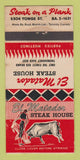 Matchbook Cover - El Matador Steak House Willowdale ON WORN 30 Strike