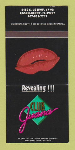 Matchbook Cover - Club Juana Casselberry FL lips 30 Strike