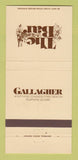 Matchbook Cover - The Bar Gallagher Boston MA 30 Strike