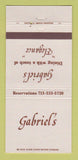 Matchbook Cover - Gabrie's Restaurant Nassau Bay TX 30 Strike