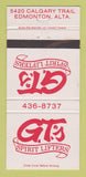 Matchbook Cover - GT's Spirit Lifters Edmonton AB 30 Strike
