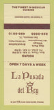 Matchbook Cover - La Posada Del Rey Mexican Food San Antonio TX 30 Strike