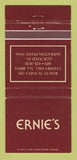Matchbook Cover - Ernie's Cherry Hill NJ 30 Strike