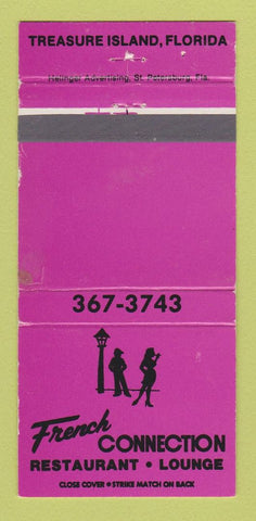 Matchbook Cover - French Connection Restaurant Treasure Island FL WEAR 30 Strike