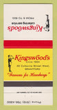Matchbook Cover - Kingswood's Catering Restaurant Brantford ON 30 Strike