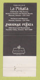 Matchbook Cover - La Pinta Mexican Restaurant Phoenix AZ 30 Strike