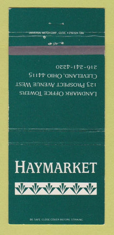 Matchbook Cover - Haymarket Cleveland OH restaurant 30 Strike