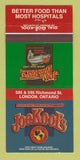 Matchbook Cover - Joe Kool's London ON Jim Bob Ray's Restaurant  30 Strike