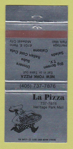 Matchbook Cover - La Pizza Midwest City OK 30 Strike