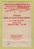 Matchbook Cover - Marine Air Service Training Glenview IL WORN 40 Strike