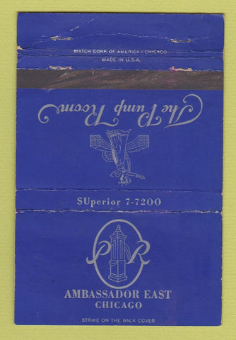 Matchbook Cover - Ambassador Esat Chicago IL WORN 40 Strike