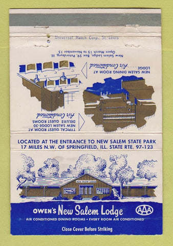 Matchbook Cover - Wagon Wheel Lodge Rockton IL WEAR 40 Strike