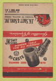 Matchbook Cover - JK Smit Sons Industrial Diamond New York City 40 Strike