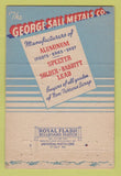 Matchbook Cover - George Sall Metals Philadelphia PA WEAR 40 Strike