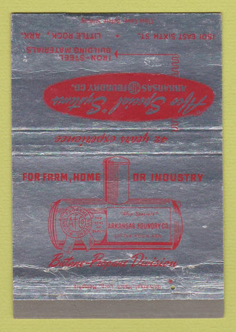 Matchbook Cover - Afco Systems Arkansas Foundry Little Rock AR 40 Strike