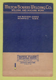 Matchbook Cover - Milton Bowers Welding Machine Work Memphis TN SAMPLE 40 Strike