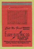 Matchbook Cover - Elgee Electric Columbus OH 40 Strike