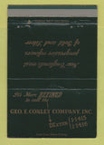 Matchbook Cover - Geo Conley Silver Gold Refiner Providence RI WEAR 40 Strike
