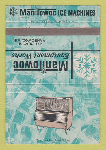 Matchbook Cover - Manitowoc Ice Machines WI WEAR 40 Strike
