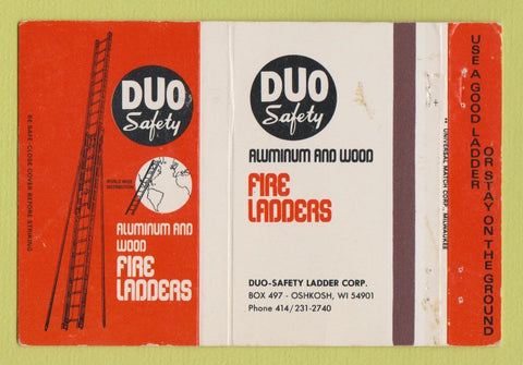 Matchbook Cover - Duo Safety Fire Ladders Oshkosh WI WEAR 40 Strike