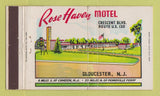 Matchbook Cover - Rose Haven Motel Gloucester NJ  36 Strike
