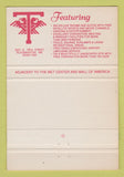 Matchbook Cover - Thunderbird Hotel Convention Center Bloomington MN 40 Strike