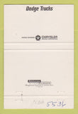 Matchbook Cover - Dodge Trucks Vans Chrysler 40 Strike