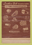 Matchbook Cover - DP Brown Belting Detroit MI Philadelphia PA WEAR 40 Strike