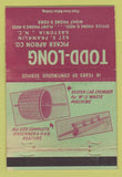 Matchbook Cover - Todd Long Picker Apron Gastonia NC 40 Strike
