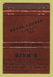 Matchbook Cover - Rita's Beauty Salon La Crosse WI BRONZE 40 Strike