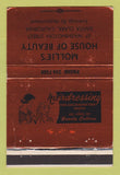 Matchbook Cover - Mollie's Beauty Salon Santa Clara CA WEAR 40 Strike
