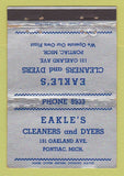 Matchbook Cover - Eakle's Cleaner Dyers Pontiac MI 40 Strike