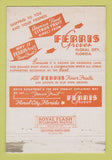 Matchbook Cover - Ferris Groves Fruit Wheel Floral City FL WEAR 40 Strike