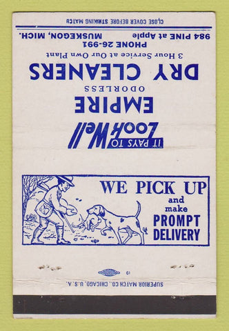 Matchbook Cover - Empire Dry Cleaners Muskegon MI 40 Strike