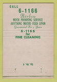 Matchbook Cover - De Honey's House of Quality Tulsa OK Cleaners 40 Strike