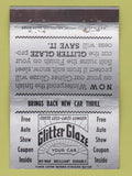 Matchbook Cover - Glitter Glaze Dodge Plymouth Arrow 1941 finish WEAR 40 Strike