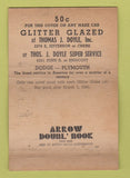 Matchbook Cover - Glitter Glaze Dodge Plymouth Arrow 1941 finish WEAR 40 Strike