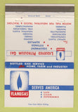 Matchbook Cover - Flamegas Equipment WEAR 40 Strike