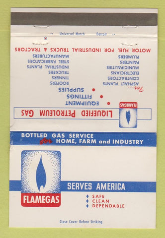 Matchbook Cover - Flamegas Equipment WEAR 40 Strike