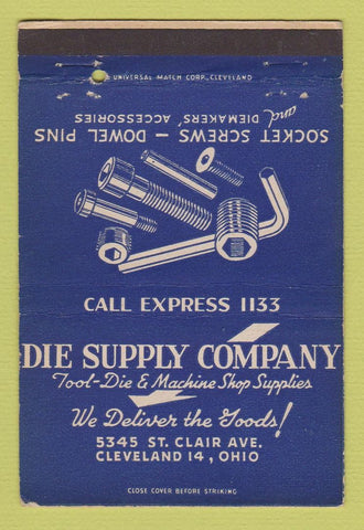 Matchbook Cover - Die Supply Socket Screws Cleveland OH 40 Strike