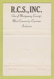 Matchbook Cover - Rockville Crushed Stone MD 40 Strike