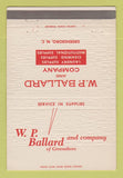 Matchbook Cover - WP Ballard Laundry Cleaning Supply Greensboro NC 40 Strike
