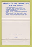 Matchbook Cover - Grace Line Cruise 40 Strike