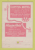 Matchbook Cover - Capitol Motel Price UT 40 Stick