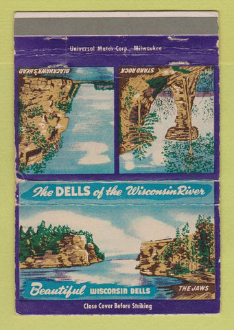 Matchbook Cover - Wisconsin Dells WI Tourism Winnebago Indians WEAR 40 Strike