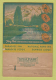 Matchbook Cover - Mount Rainier National Park WI 40 Strike