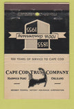 Matchbook Cover - Cape Cod Trust Orleans MA 22 Strike Feature