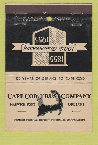 Matchbook Cover - Cape Cod Trust Orleans MA 22 Strike Feature