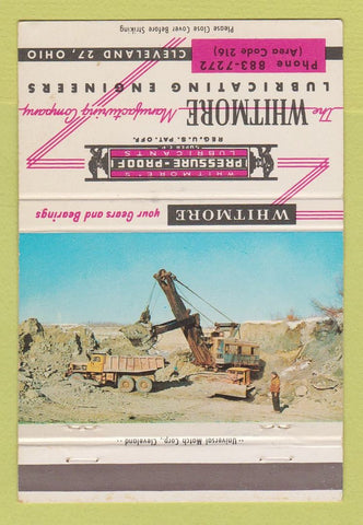 Matchbook Cover - Whitmore Lubricating Engineers Cleveland OH gears 40 Strike