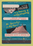 Matchbook Cover - Hamilton Glove Awning Beaver PA 40 Strike